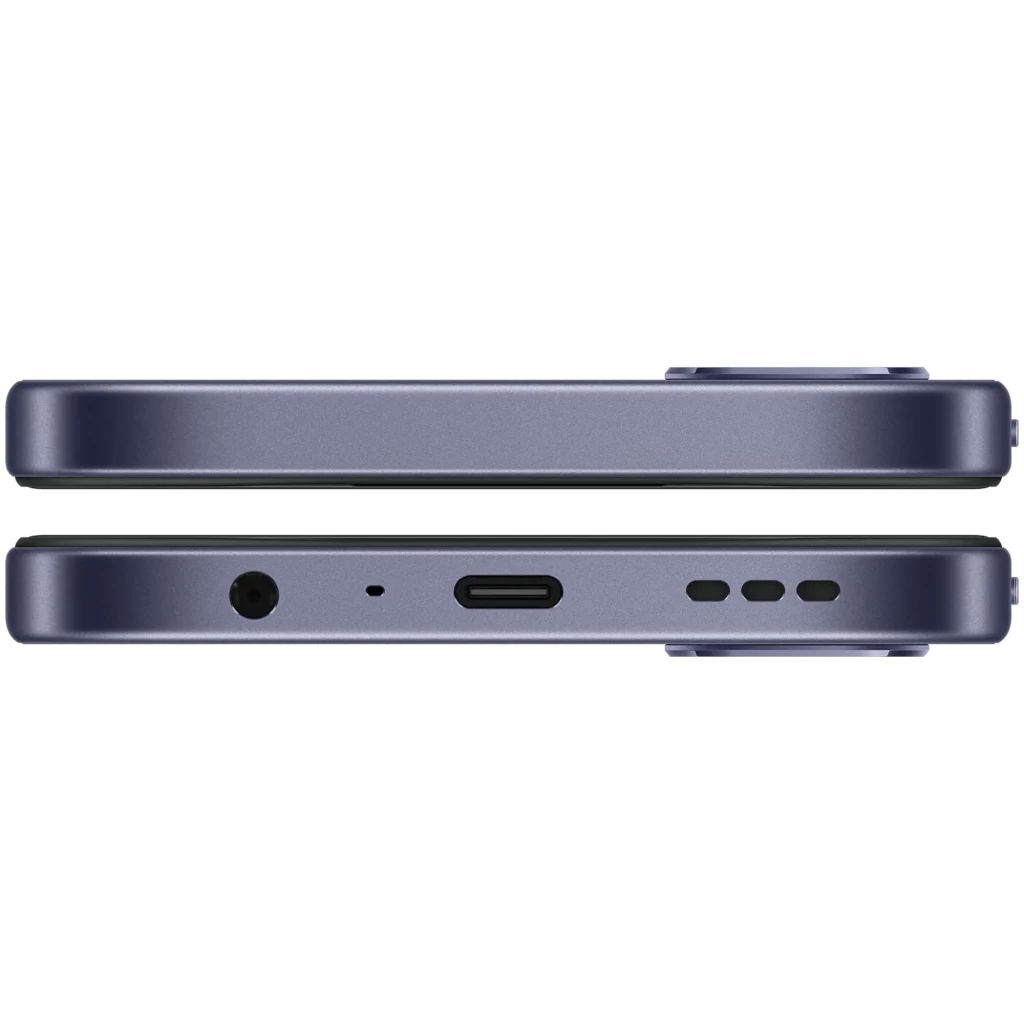 OPPO A6k noir avec écran LCD 6,75 pouces bord fin, double module photo arrière proéminent, façade perforée centrée, design géométrique mat élégant - Ítem8