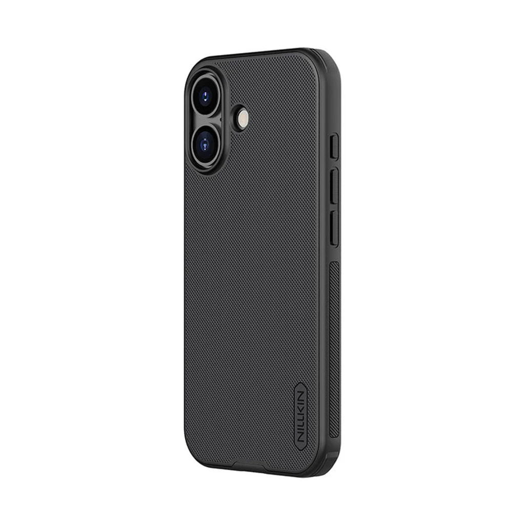 Nillkin Funda Super Frosted Shield Pro Magnetic iPhone 17 Negro: carcasa mate negra con anillo magnético MagSafe, bordes reforzados y recortes precisos - Ítem2