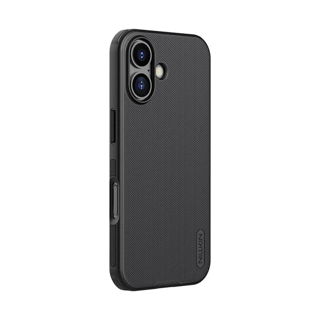 Nillkin Étui Super Frosted Shield Pro Magnetic pour iPhone 17 Noir, coque fine antidérapante, texture mate, bords renforcés, compatible aimants MagSafe