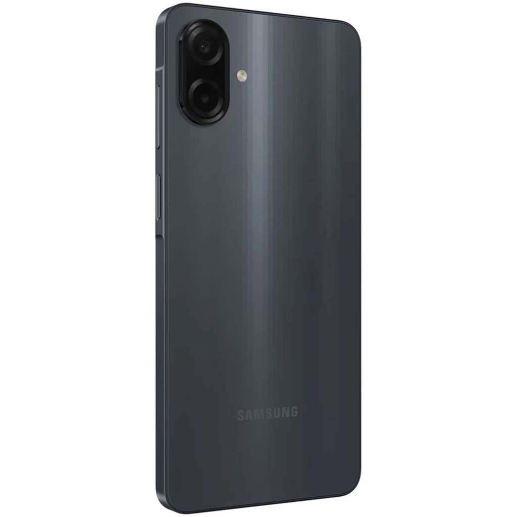 Samsung Galaxy A07 4G preto com ecrã de 6,7 polegadas, câmara dupla traseira vertical e notch em gota na frente, design brilhante e bordas finas - Item6
