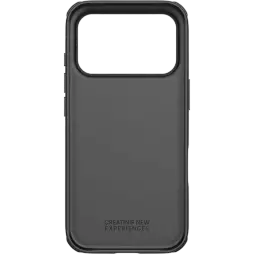 Capa Nillkin Super Frosted Shield Pro para iPhone 17 Pro Max em preto, acabamento fosco antiderrapante, recorte amplo para câmera e bordas elevadas