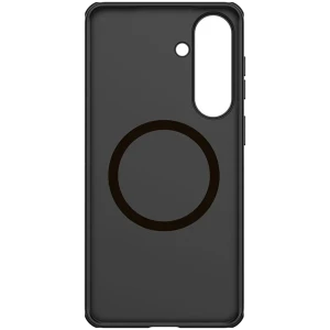 Nillkin Funda Super Frosted Shield Pro para Samsung Galaxy S26+ en negro, carcasa rígida mate con anillo magnético central y recortes precisos para cámara y