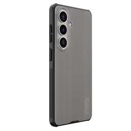 Nillkin Capa Super Frosted Shield Pro para Samsung Galaxy S26+ em Transparent Black, textura antiderrapante, bordas reforçadas e recorte preciso da câmera