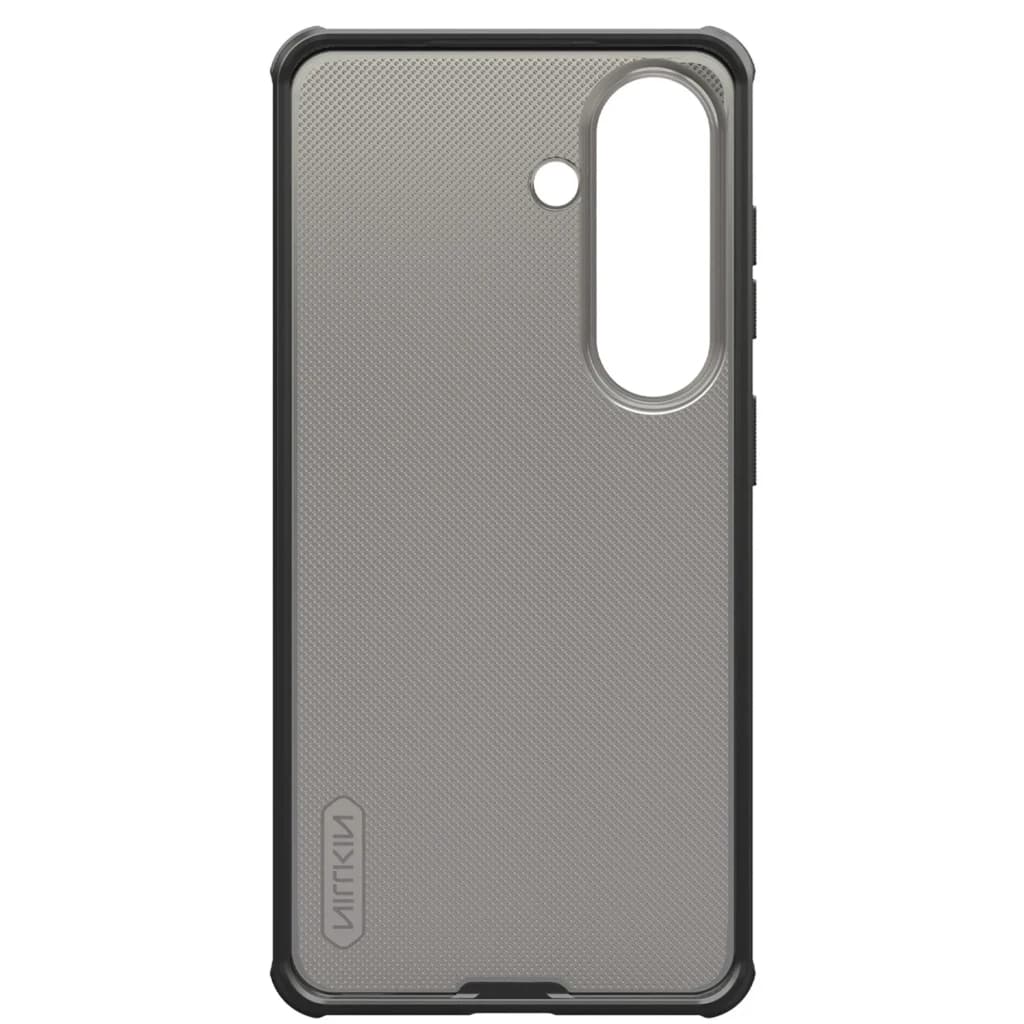 Capa Nillkin Super Frosted Shield Pro para Samsung Galaxy S26+ em Transparent Black, traseira texturizada antiderrapante, bordas reforçadas e recorte da