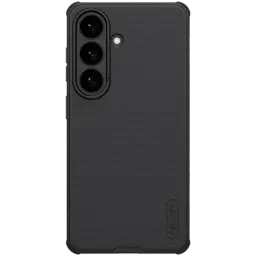 Nillkin Capa Super Frosted Shield Pro para Samsung Galaxy S26 em preto, textura antiderrapante, recortes precisos para câmeras e logotipo discreto