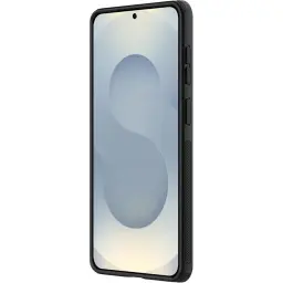 Nillkin Capa Super Frosted Shield Pro Samsung Galaxy S26 Preto com bordas elevadas, textura antiderrapante, recortes precisos e proteção para botões