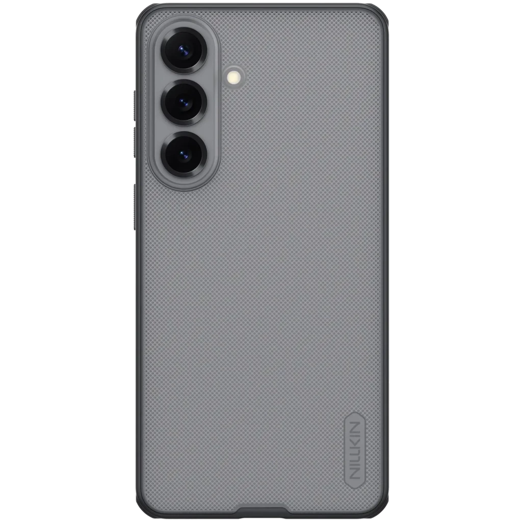 Funda Nillkin Super Frosted Shield Pro para Samsung Galaxy S26 en negro transparente, textura antideslizante, bordes reforzados y recortes precisos para cámara - Ítem