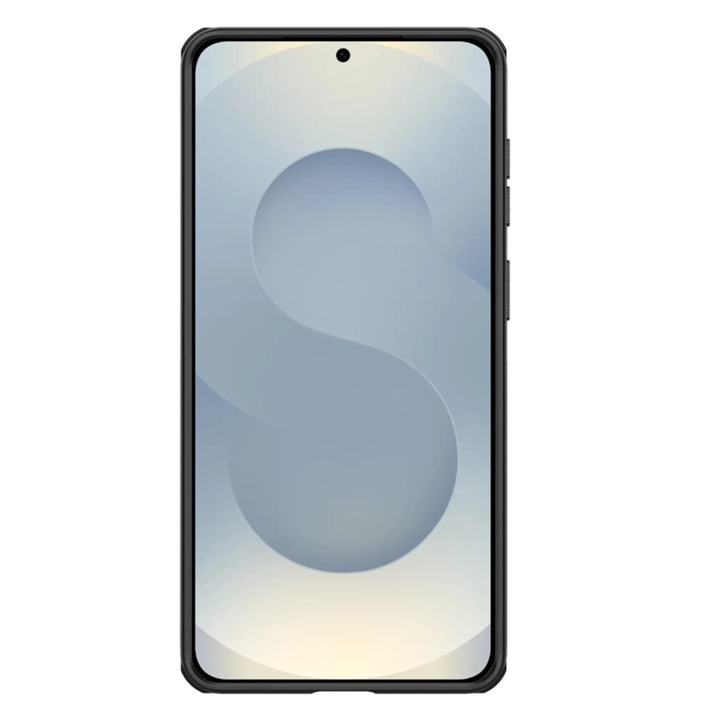 Nillkin Capa Super Frosted Shield Pro Samsung Galaxy S26 Transparent black com bordas reforçadas, acabamento fosco antideslizante e recortes precisos