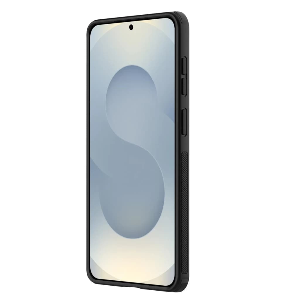 Nillkin Capa Super Frosted Shield Pro Samsung Galaxy S26 Transparent black com bordas elevadas, laterais texturizadas, botões precisos e recorte da câmera