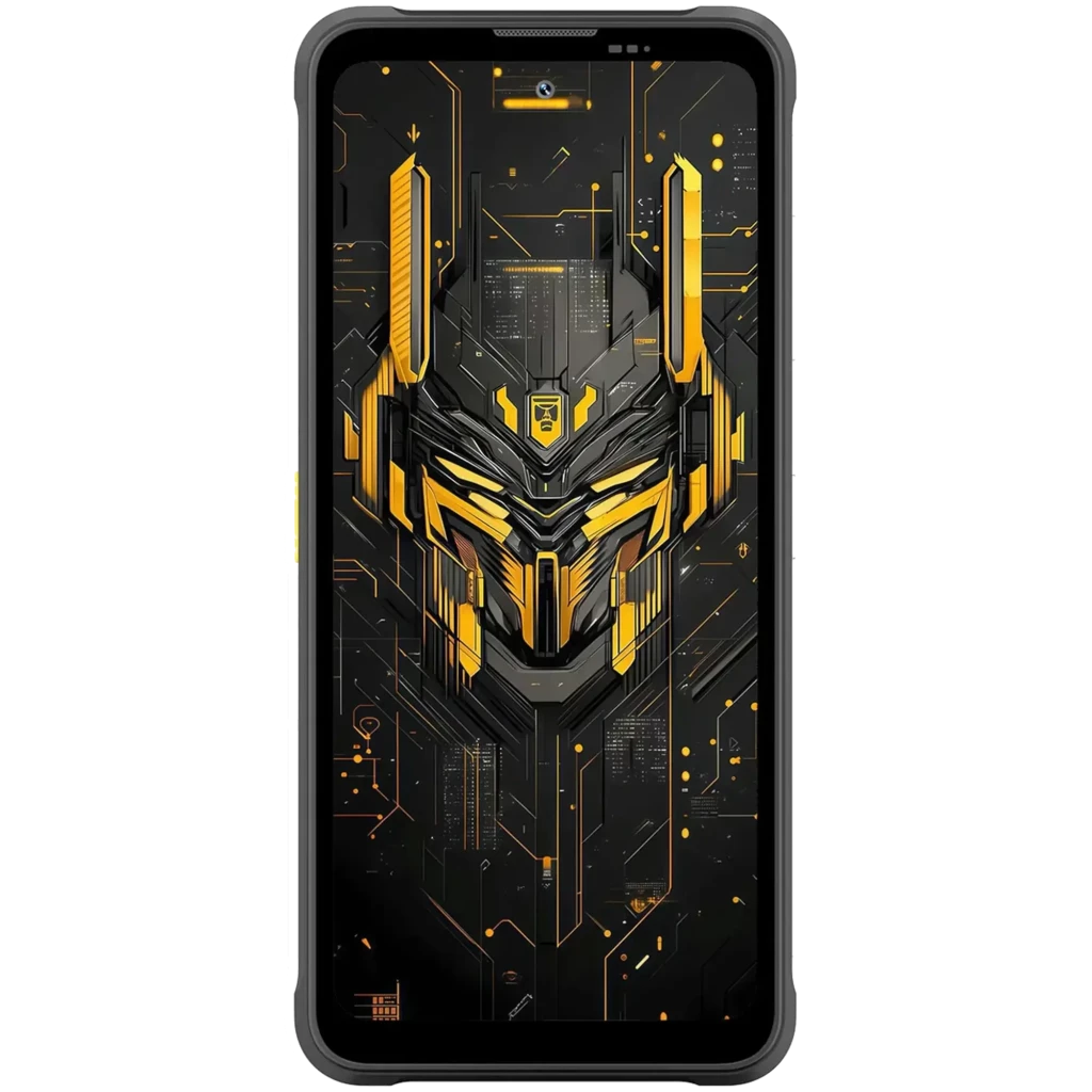 Blackview Fort 5 jaune robuste dos texturé or avec module triple caméra et écran FullHD plus bord fin affichage motif techno noir et doré 12 Go RAM 256 Go - Ítem1