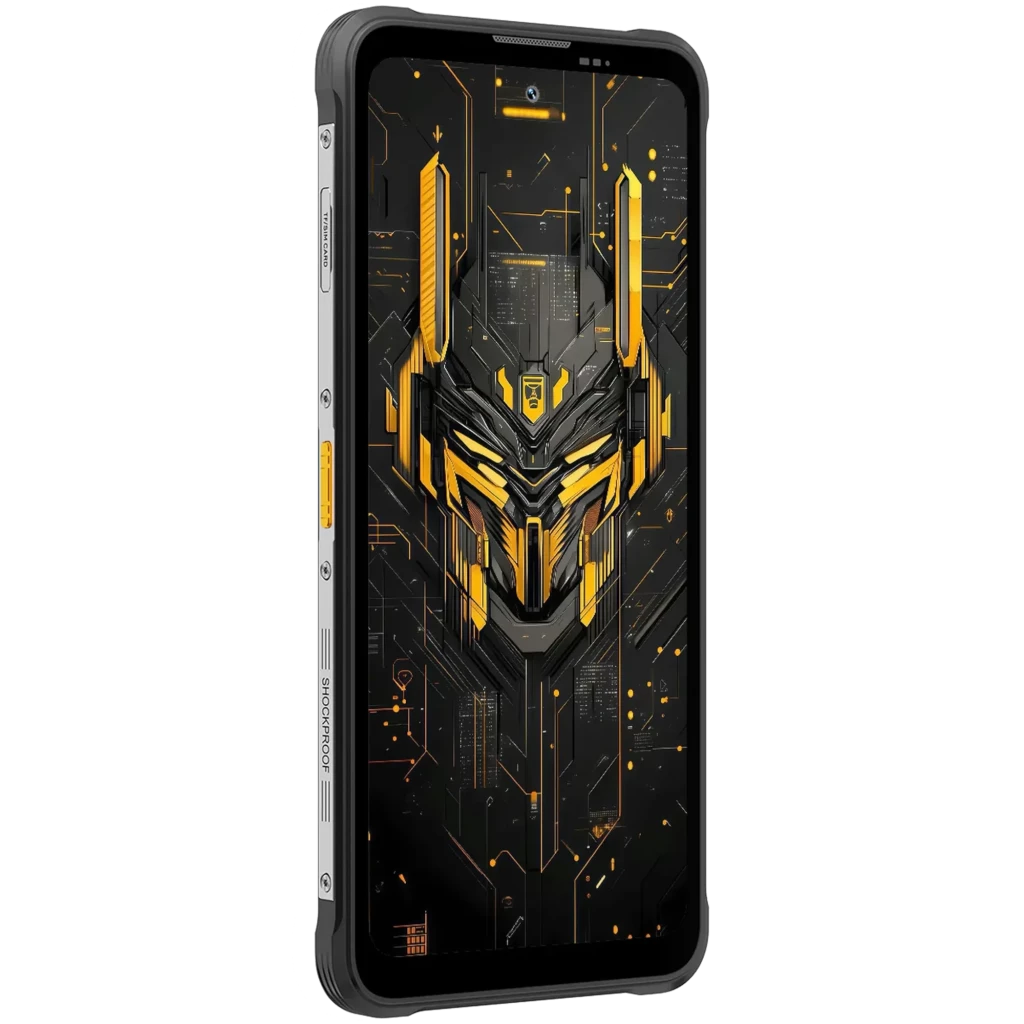 Blackview Fort 5 jaune robuste dos texturé or avec module triple caméra et écran FullHD plus bord fin affichage motif techno noir et doré 12 Go RAM 256 Go - Ítem4