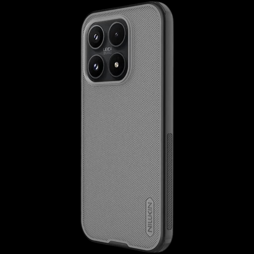 Coque Nillkin Super Frosted Shield Pro pour Xiaomi 17T, noire transparente, texture antidérapante, bords renforcés, découpes précises pour module photo