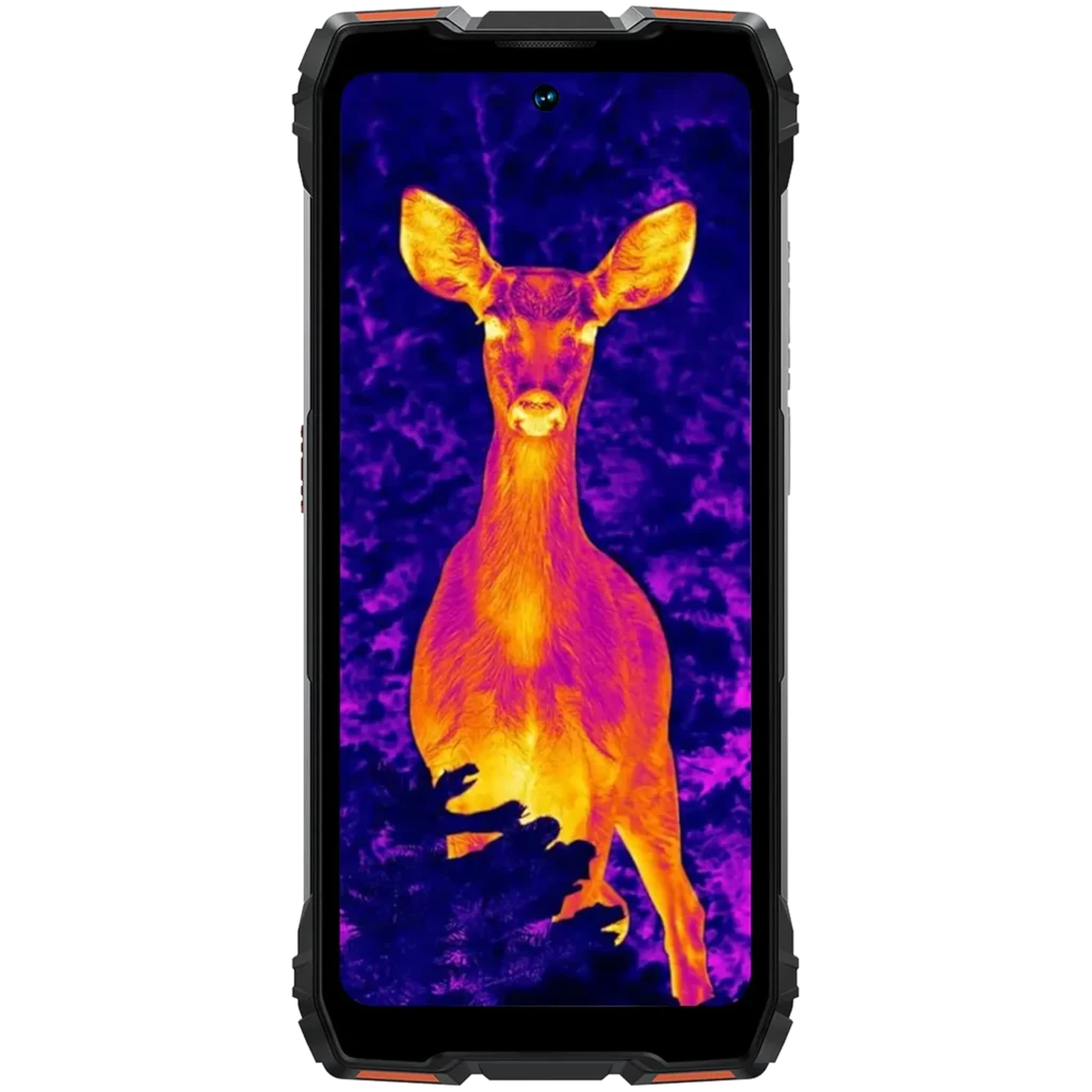 Blackview Rock 3 orange robuste avec caméra thermique, écran avec vision thermique, double module photo arrière, finitions noires et accents orange - Ítem1