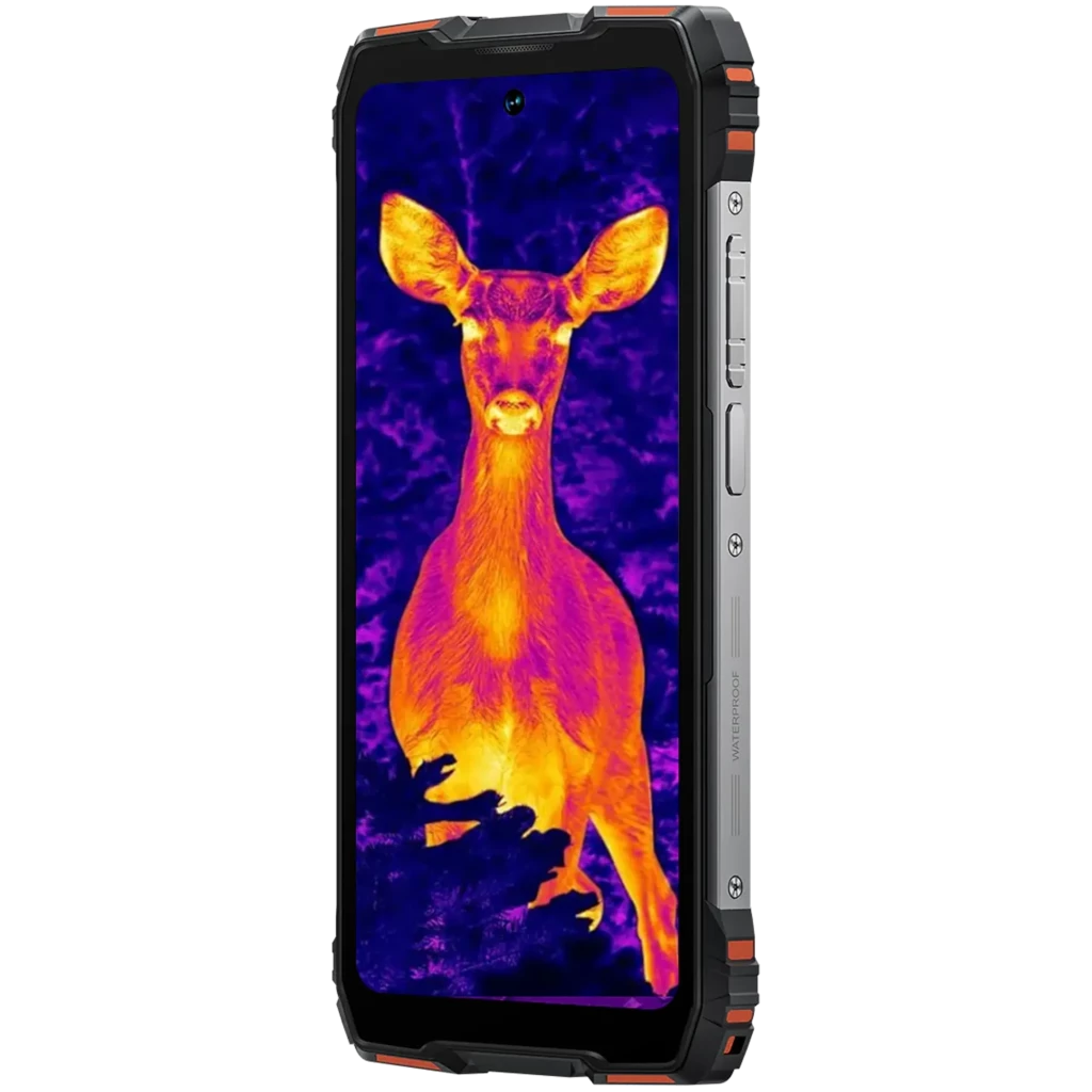 Blackview Rock 3 orange robuste avec caméra thermique, écran avec vision thermique, double module photo arrière, finitions noires et accents orange - Ítem3