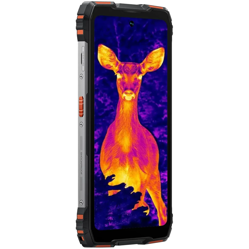 Blackview Rock 3 orange robuste avec caméra thermique, écran avec vision thermique, double module photo arrière, finitions noires et accents orange - Ítem4
