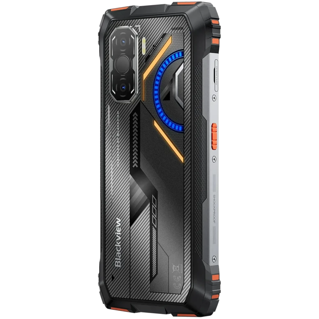Blackview Rock 3 orange robuste avec caméra thermique, écran avec vision thermique, double module photo arrière, finitions noires et accents orange - Ítem5