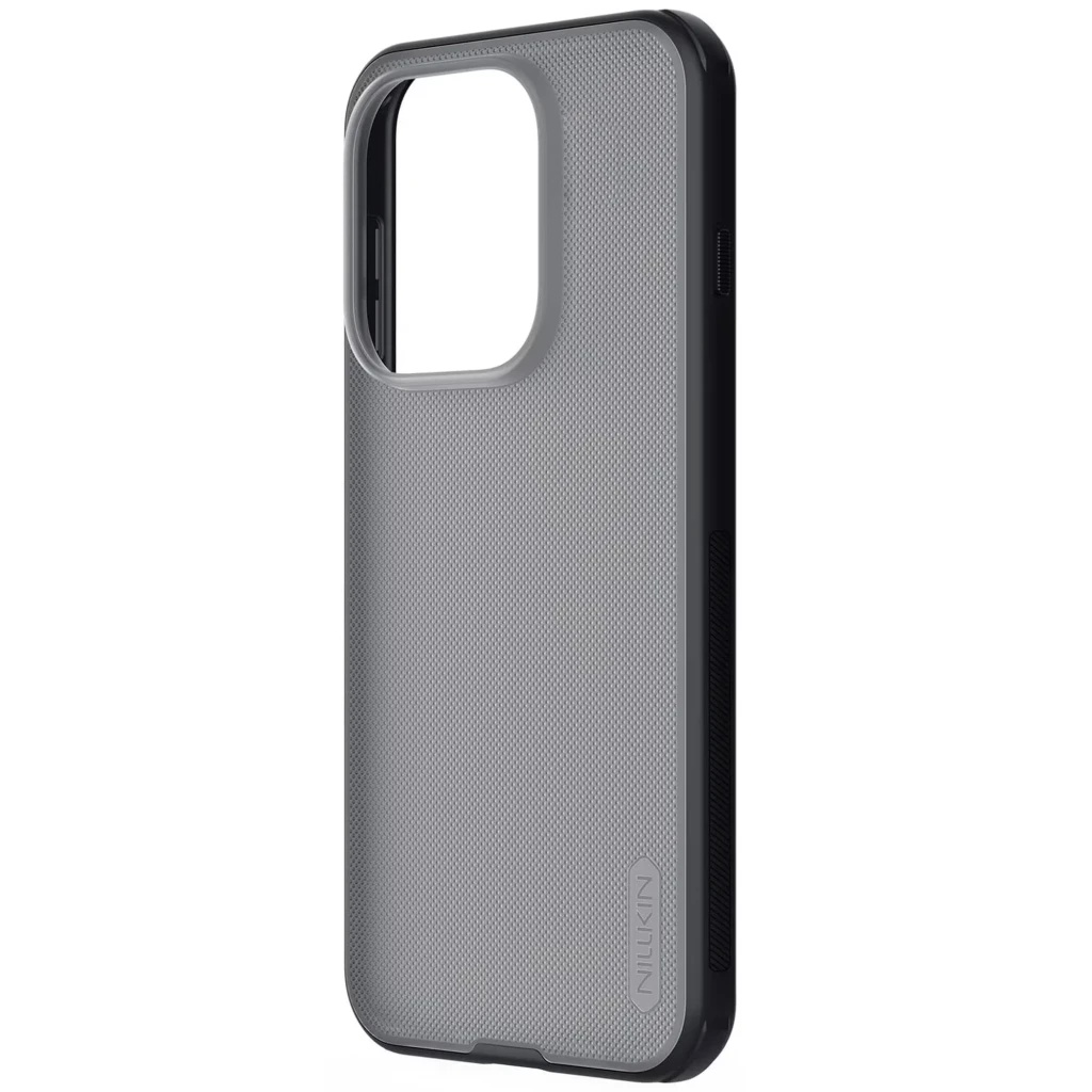 Nillkin Funda Super Frosted Shield Pro OnePlus 15 Negro Transparente: carcasa delgada con textura antideslizante, bordes reforzados y módulo de cámara - Ítem1