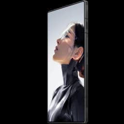 Tela frontal do Nubia Redmagic 11 Air 5G exibindo arte futurista de mulher, bordas finas, laterais retas em metal e botões físicos visíveis