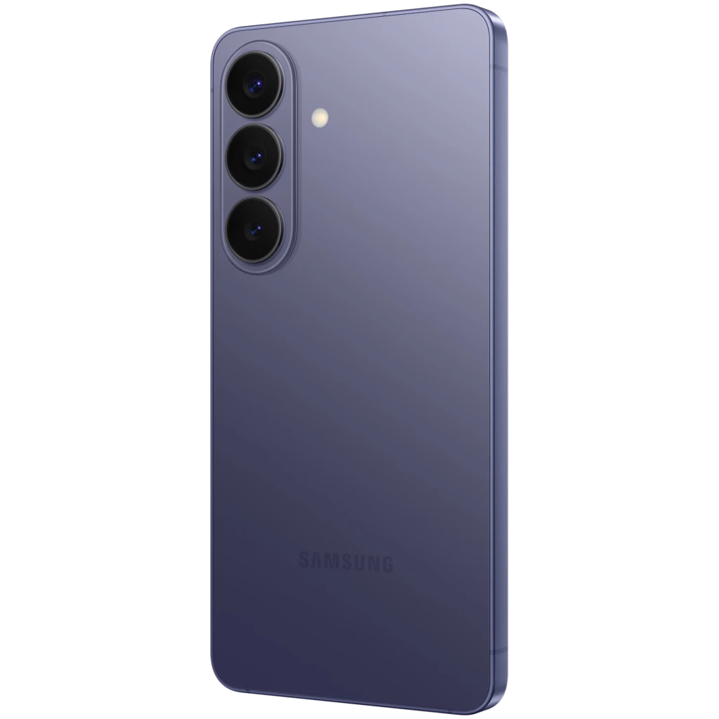 Smartphone violet élégant avec triple capteur arrière vertical, écran bord à bord 120 Hz perforé au centre, bords fins et design premium Samsung Galaxy - Ítem5