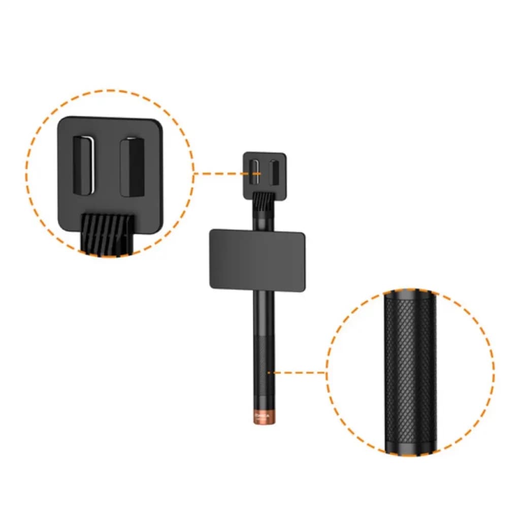 Émetteur UHF portable Comica HR-WM avec capsule supercardioïde, corps noir fin, embout cuivre, grip texturé antidérapant et clip de fixation compact
