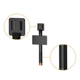 Émetteur UHF portable Comica HR-WM avec capsule supercardioïde, corps noir fin, embout cuivre, grip texturé antidérapant et clip de fixation compact