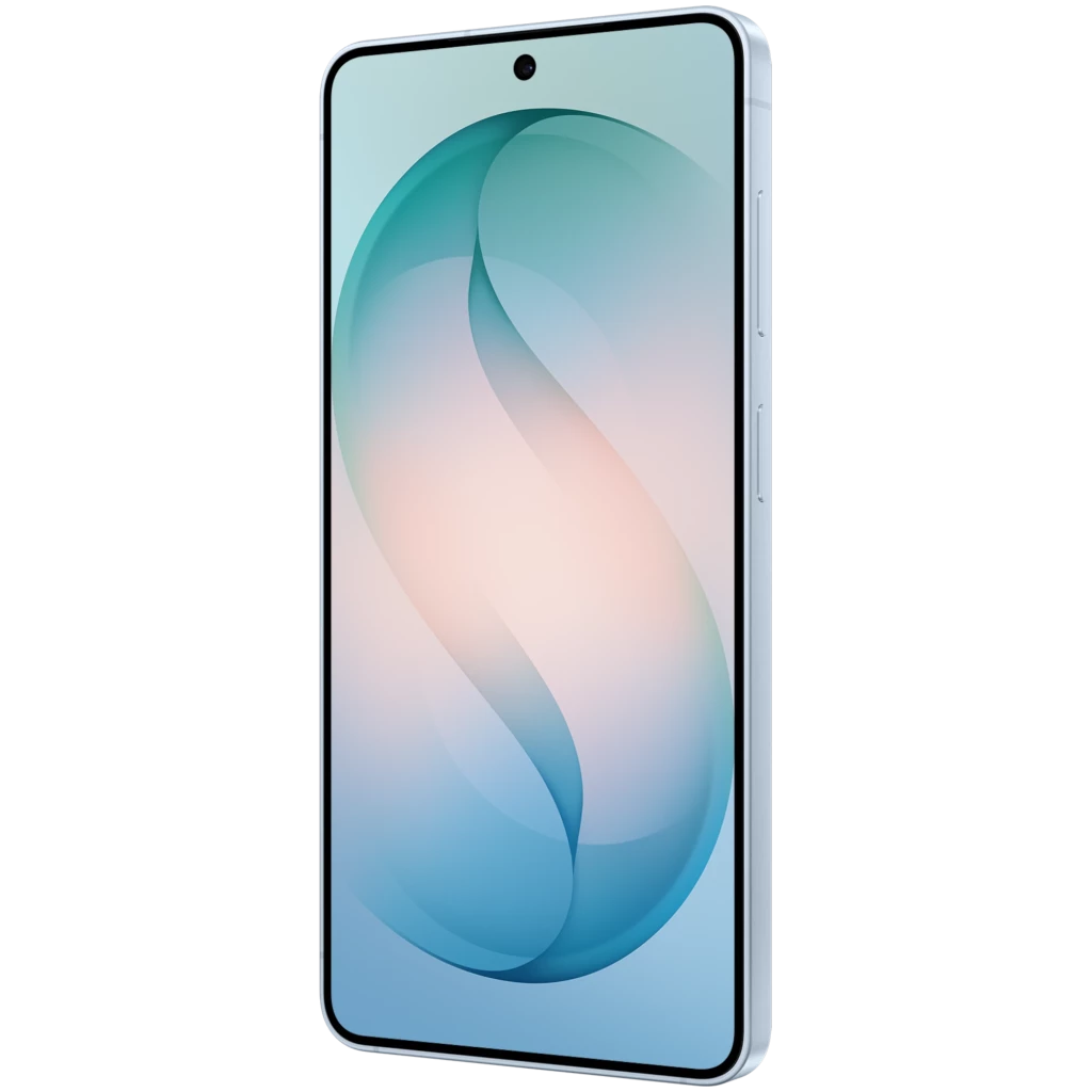 Samsung Galaxy S26+ 5G bleu, écran 6,3 pouces bord à bord avec poinçon central, triple caméra arrière alignée, bords fins et design épuré - Ítem3