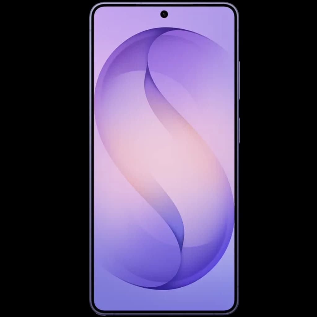 Écran Samsung Galaxy S26 Ultra 5G cobalt violet, dalle bord à bord avec poinçon central, bords fins et reflets violets en forme de S élégante
