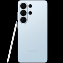 Samsung Galaxy S26 Ultra 5G bleu ciel, dos en verre, module triple caméra pro avec capteurs larges et flash, stylet S Pen assorti à côté