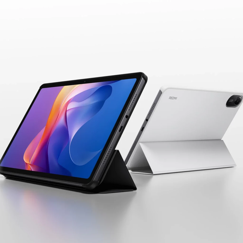 Redmi Pad 2 Cover Inteligente Preta com três dobras, acabamento fosco, proteção frontal rígida e função suporte para visualização mãos livres - Item1