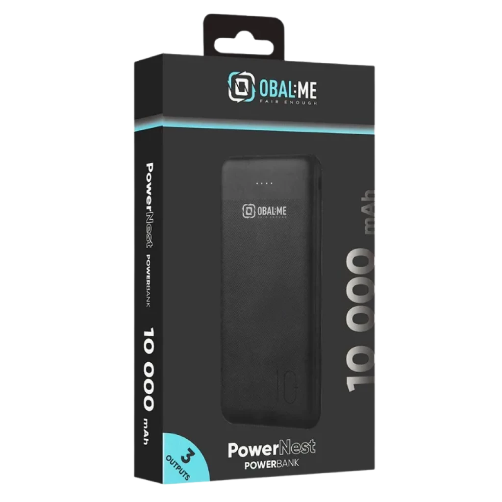 OBAL: ME PowerNest Preto 10000mAh - Powerbank compacto em preto mate com textura antiderrapante, indicador LED de carga e porta lateral - Item4