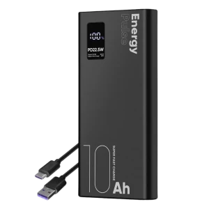 Bateria externa OBAL:ME EnergyPulse 10000 mAh com ecrã digital LED de carga