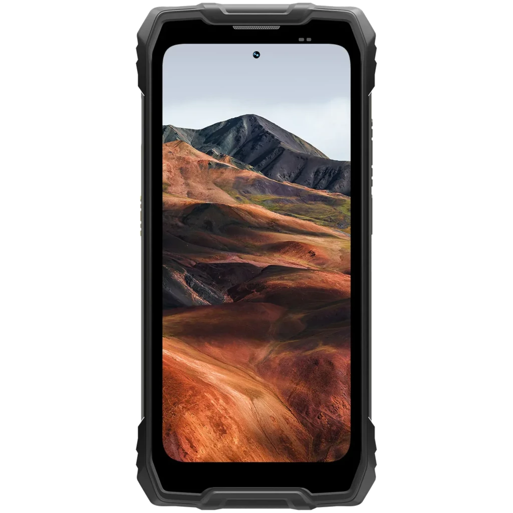 Blackview Rock 2 Pro 256GB negro rugerizado con carcasa robusta negra y panel amarillo, doble cámara trasera 13 Mpx, pantalla frontal amplia con notch central - Ítem1