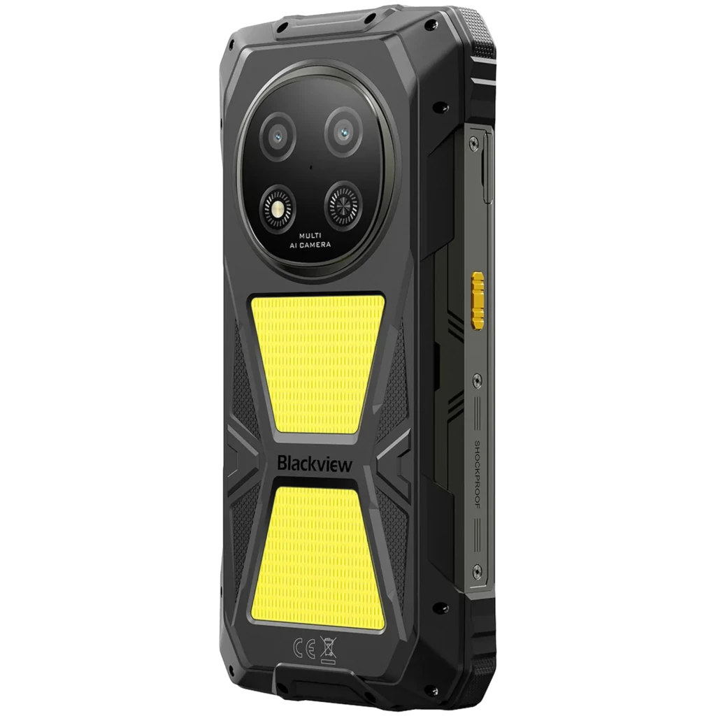 Blackview Rock 2 Pro 256GB negro rugerizado con carcasa robusta negra y panel amarillo, doble cámara trasera 13 Mpx, pantalla frontal amplia con notch central - Ítem4