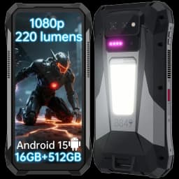 Unihertz 8849 Tank X 5G robuste, écran 1080p, Android 15, 16 Go RAM, 512 Go, projecteur DLP 220 lumens, module LED arrière, design blindé antichoc