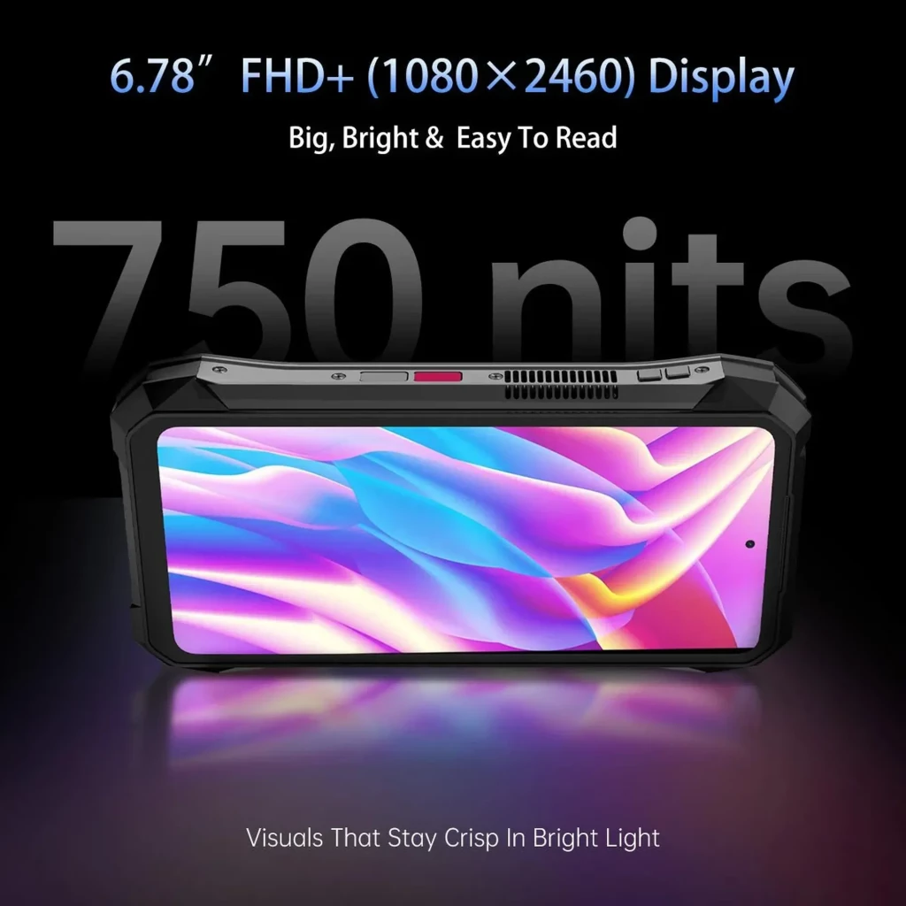 Unihertz 8849 Tank X 5G resistente con proyector DLP 220 lúmenes, pantalla 1080p, linterna trasera, cámara dual, Android 15, 16GB RAM y 512GB almacenamiento - Ítem2