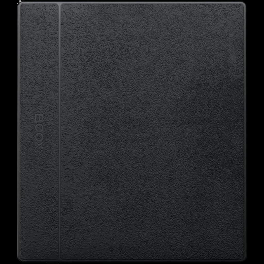Capa preta texturizada BOOX com vinco lateral e logotipo discreto, design minimalista e resistente para proteger o e-reader Go Color 7 Gen II