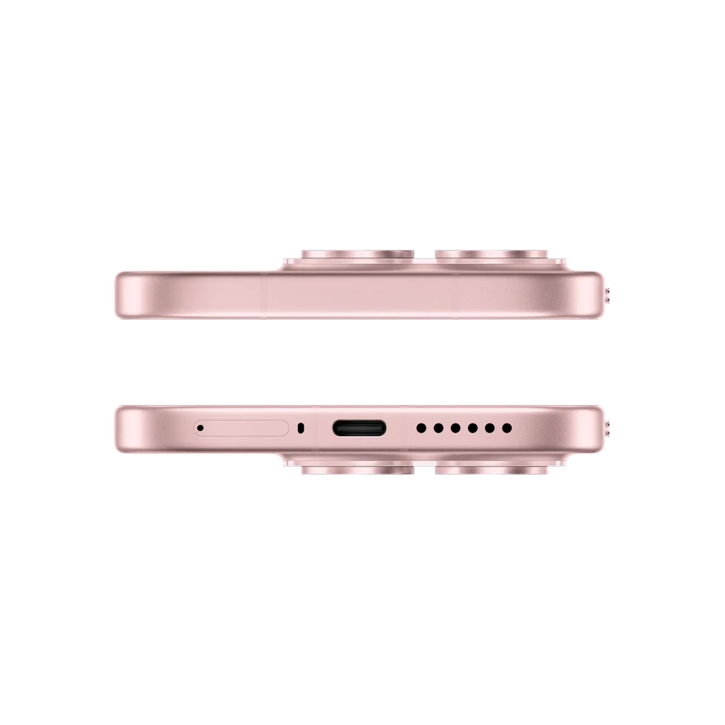 Xiaomi 17 Alpine Pink com ecrã AMOLED sem molduras, câmara traseira quádrupla Leica em módulo quadrado, corpo rosa suave e perfuração central no ecrã - Item8