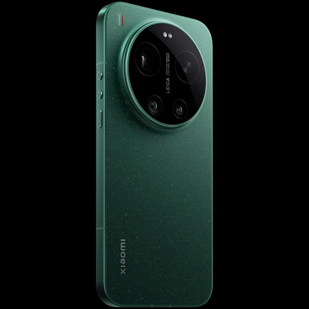 Xiaomi 17 Ultra 512 GB Starlit Green com traseira verde cintilante, grande módulo circular Leica, bordas retas e acabamento premium; tela OLED 6,9 e 12 GB RAM