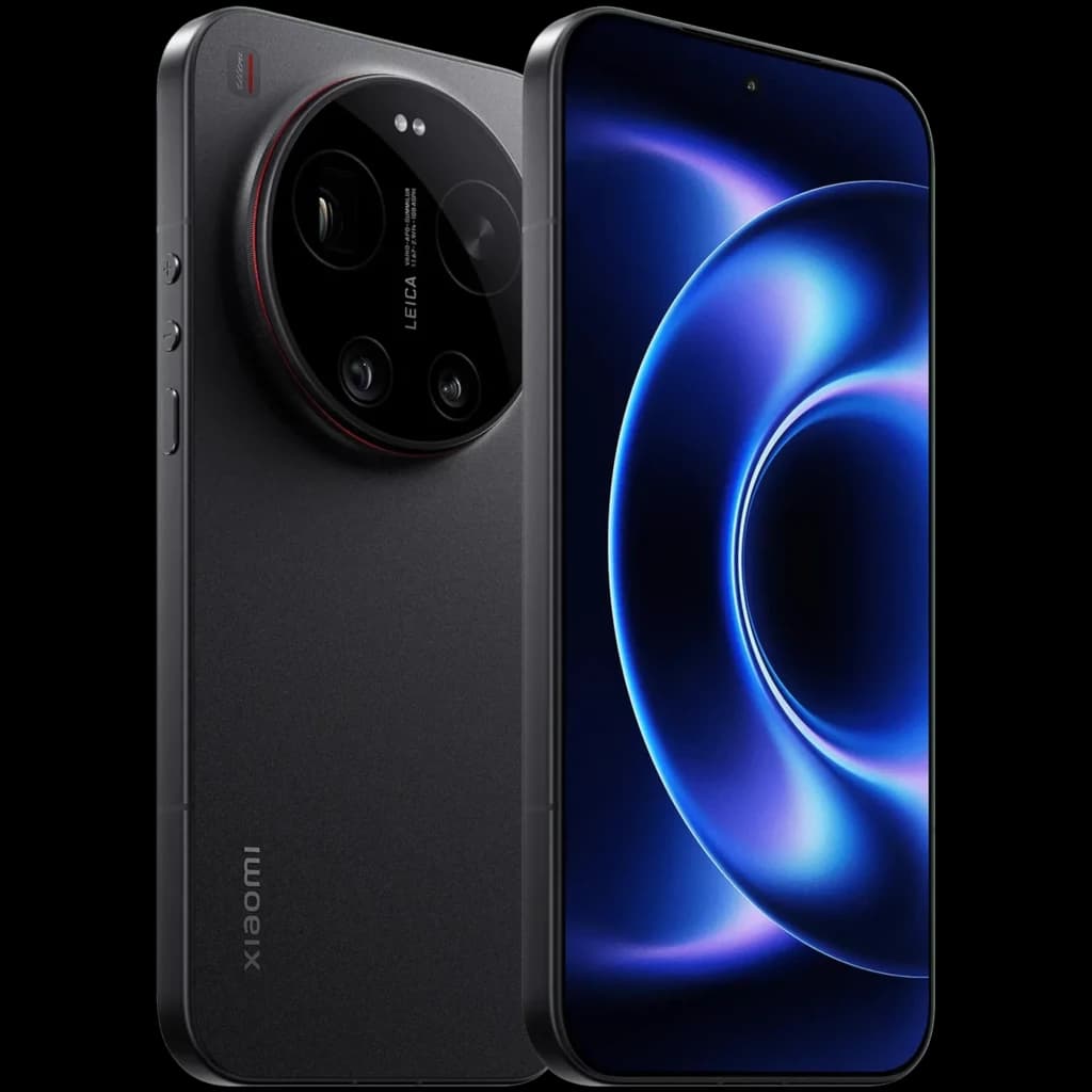Xiaomi 17 Ultra preto com tela sem bordas, módulo de câmera circular grande Leica, acabamento fosco elegante e lente principal destacada na traseira