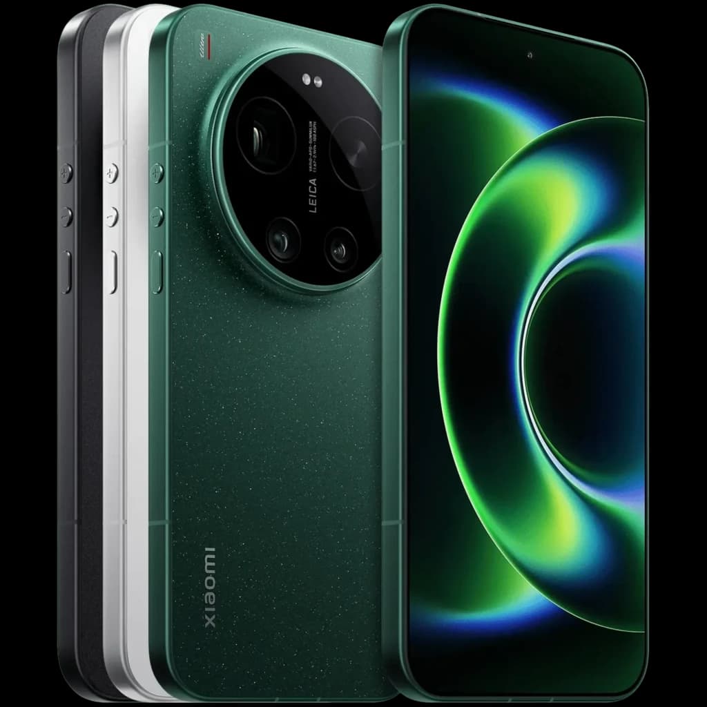Xiaomi 17 Ultra preto com traseira verde texturizada, módulo de câmera circular Leica, tela bordas finas, acabamento premium, 512 GB e 12 GB RAM