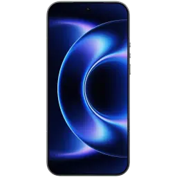 Xiaomi 17 Ultra preto com tela OLED ampla de bordas finas e furo central para câmera frontal, acabamento premium e design elegante com brilho azul no display