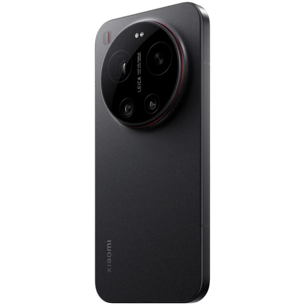 Xiaomi 17 Ultra preto com tela curva sem bordas, módulo de câmera circular Leica tripla com aro vermelho, design premium em metal, 512 GB e 12 GB RAM - Item5