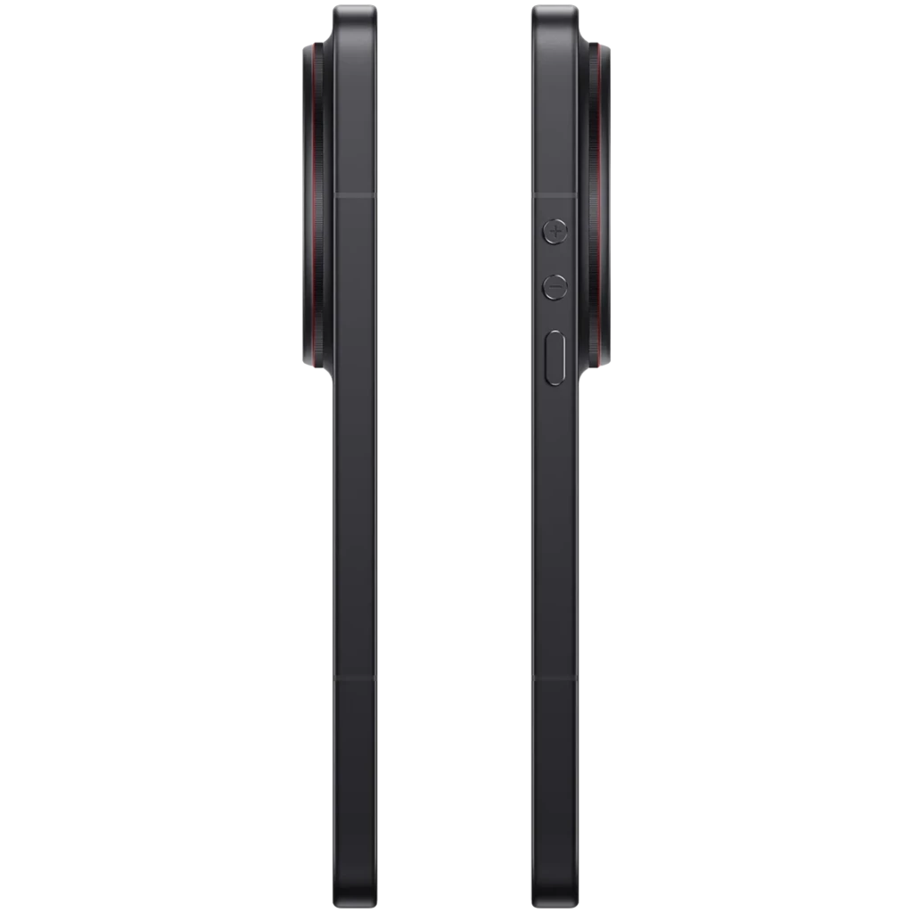 Xiaomi 17 Ultra preto com tela curva sem bordas, módulo de câmera circular Leica tripla com aro vermelho, design premium em metal, 512 GB e 12 GB RAM - Item7