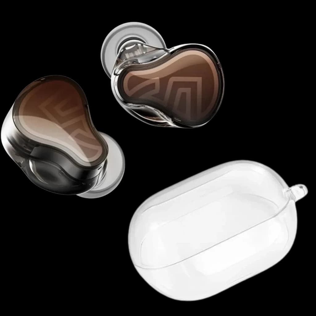 SoundPEATS H3 TWS Titanium Black: auriculares Bluetooth intrauditivos con carcasa transparente, diseño curvo ahumado y detalles metálicos, estuche protector