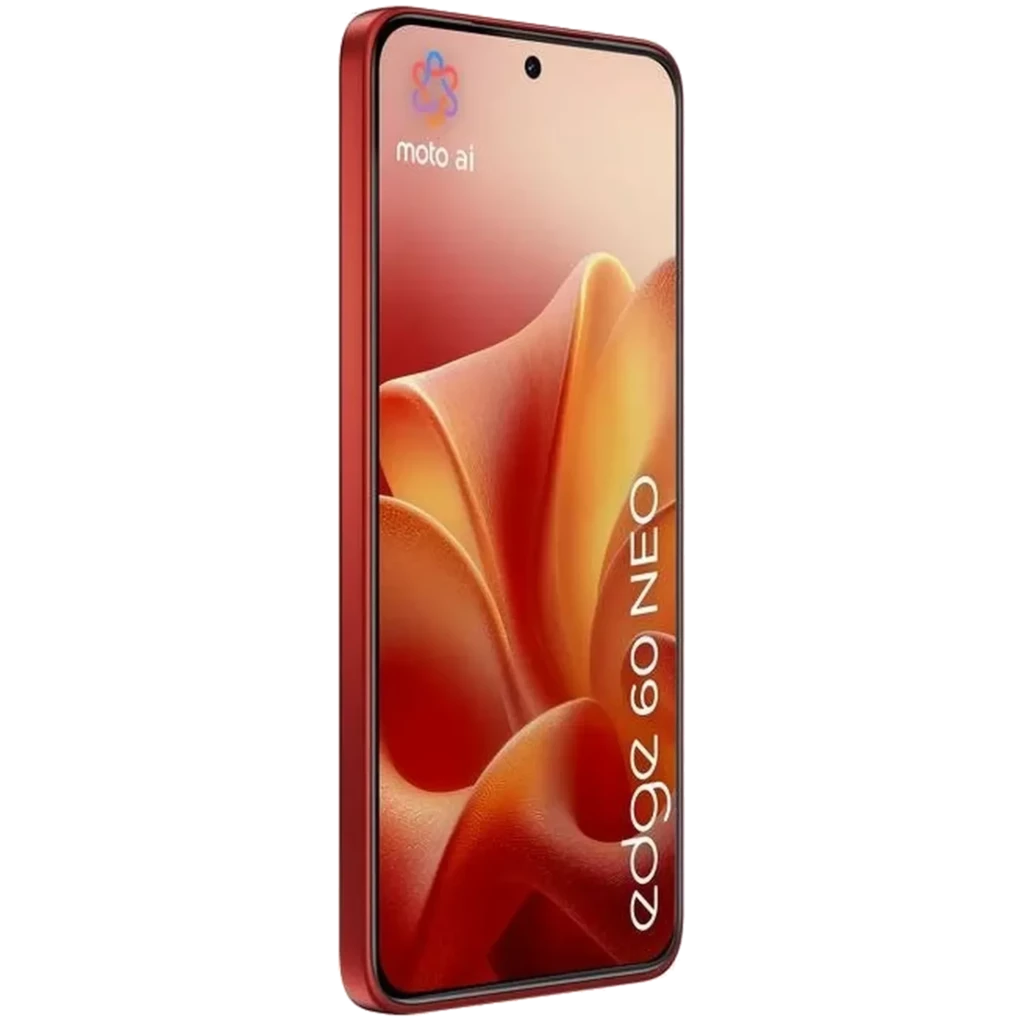 Smartphone rouge Poinciana avec écran 6,36 pouces bord à bord, module triple caméra arrière proéminent, poinçon centré et finition mate élégante - Ítem5