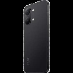 Parte trasera en negro mate del Xiaomi Poco X8 Pro Max 5G con dos cámaras grandes y flash, diseño minimalista con bordes curvos y módulo de lentes destacado