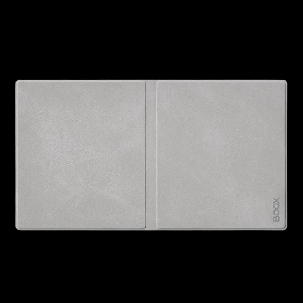 Funda BOOX para Go 7 y Go 7 Color Gen II en gris, diseño plegable tipo libro, acabado texturizado antideslizante y logo BOOX discreto en la esquina