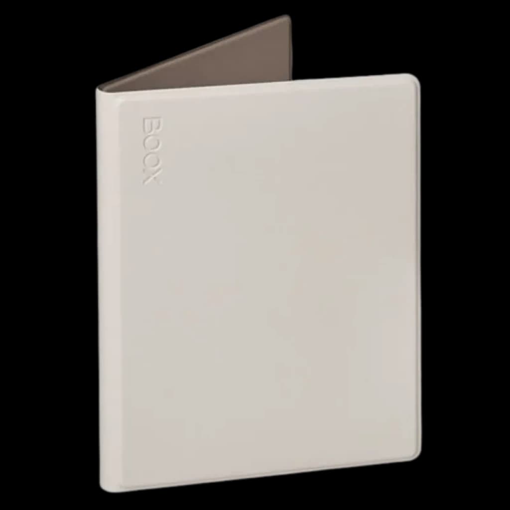 Funda BOOX Magnetic para Go 6 Beige con cierre magnético, acabado liso en tono beige, logo en relieve y forro interior marrón, diseño delgado y protector