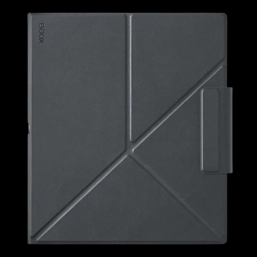 Funda BOOX Magnetic para Note Air5 C Gris oscuro con textura geométrica, cierre magnético y soporte plegable