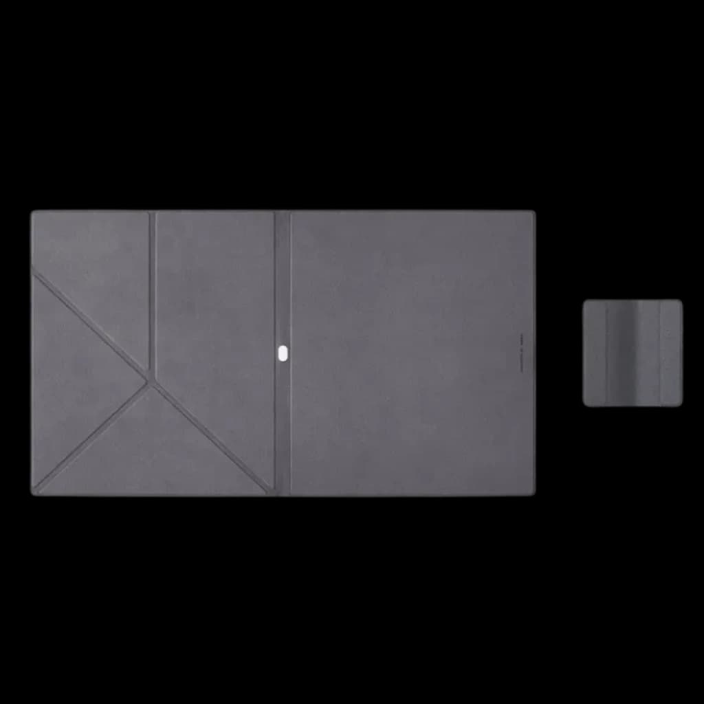 Funda BOOX Magnetic para Note Air5 C gris oscuro con diseño plegable tipo origami, cierre magnético y soporte incluido para mantener el dispositivo estable